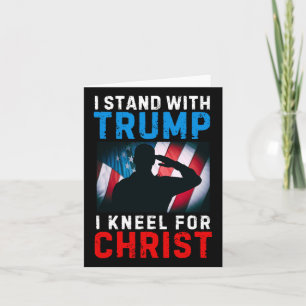 Ich stehe hinter Trump Er ist mein Präsident Knie  Karte