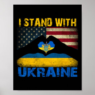 Ich stehe hinter Ukraine Unterstütze Ukraine Liebh Poster
