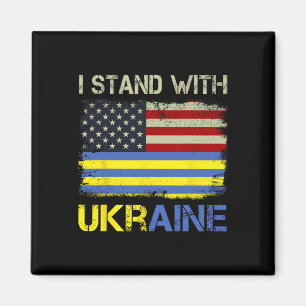 Ich stehe hinter Ukraine Unterstütze Ukraine Magnet