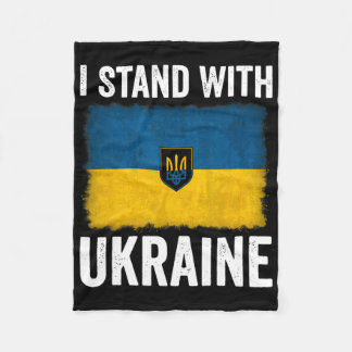 Ich stehe hinter Ukraine Unterstütze Ukraine Ukrai Fleecedecke