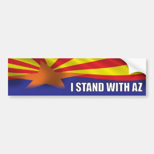 Ich stehe mit Arizona Autoaufkleber
