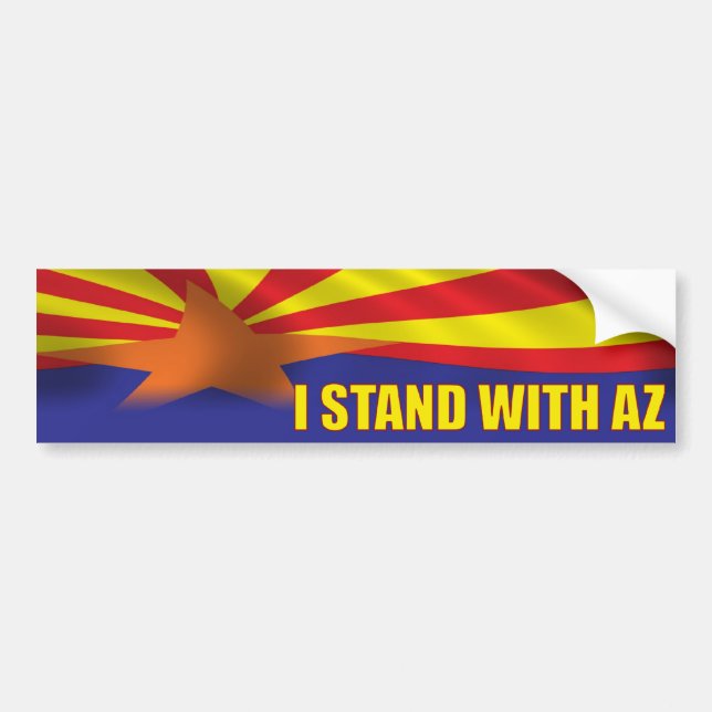 Ich stehe mit Arizona - Unterstützung Arizona Autoaufkleber (Vorne)