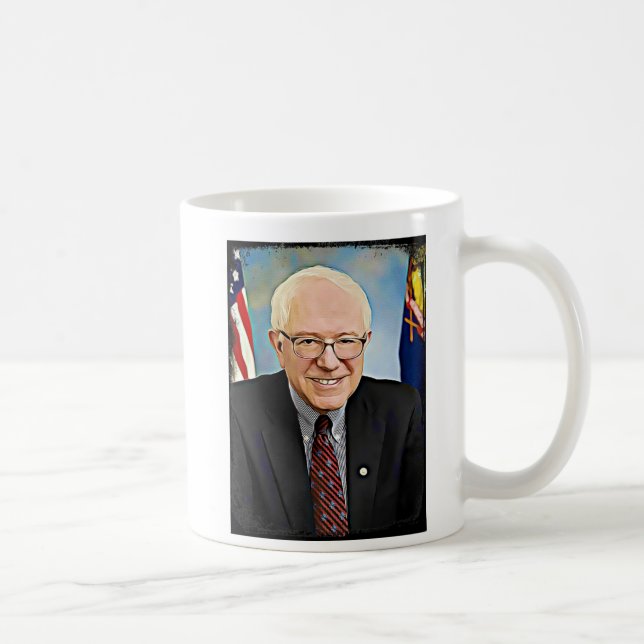 Ich stehe mit Bernie Sanders Politischer Kaffee-Ta Kaffeetasse (Rechts)