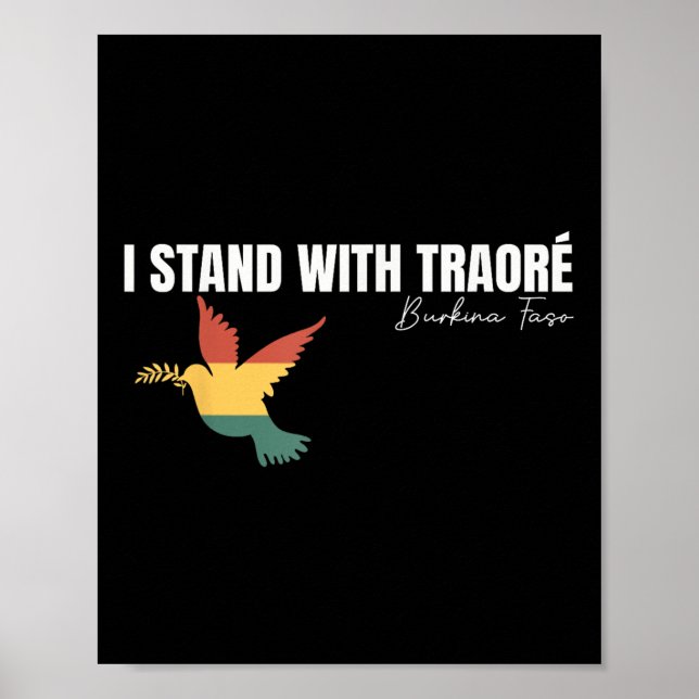 Ich stehe mit Burkina Faso-ibrahim Traoré Poster (Vorne)