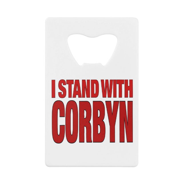 Ich stehe mit Corbyn Geldbeutel Flaschenöffner (Vorderseite)