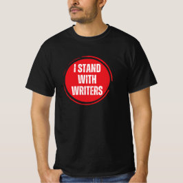 Ich stehe mit dem Schriftsteller rotes Logo mit we T-Shirt