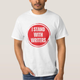 Ich stehe mit dem Schriftsteller rotes Logo mit we T-Shirt