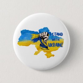 Ich stehe mit dem Slogan der Ukraine Button