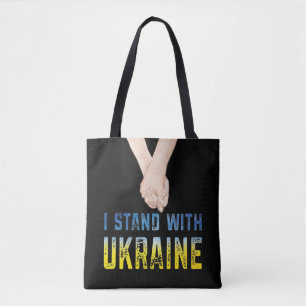 Ich stehe mit dem Ukraine Shirt zur Unterstützung  Tasche