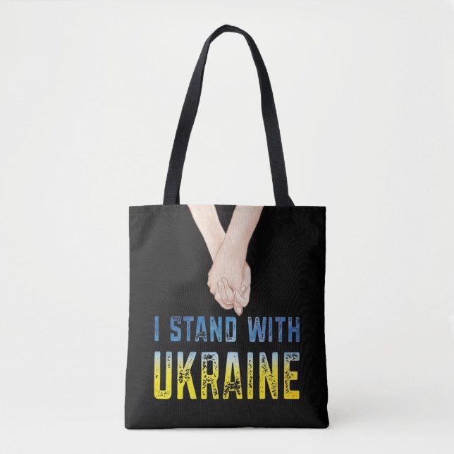 Ich stehe mit dem Ukraine Shirt zur Unterstützung  Tasche (Vorderseite)