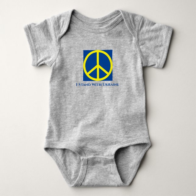 Ich stehe mit dem ukrainischen Baby Bodysuit T - S Baby Strampler (Vorderseite)