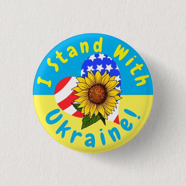 Ich stehe mit den Buttons für die Sonnenblumen in  (Vorderseite)