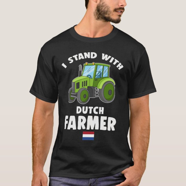 Ich stehe mit der niederländischen Bauer-Fahne T-Shirt (Vorderseite)