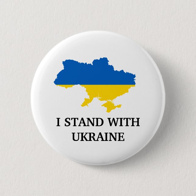 Ich stehe mit der Taste Ukraine Button (Vorderseite)