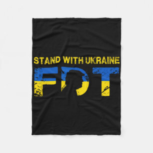 Ich stehe mit der Ukraine 2025 Shirts Ukrainische  Fleecedecke