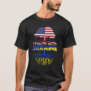 Ich stehe mit der Ukraine auf amerikanischem Boden T-Shirt
