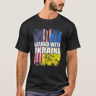 Ich stehe mit der Ukraine bei der Unterstützung de T-Shirt