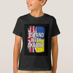 Ich stehe mit der Ukraine British Vereinigtes Köni T-Shirt