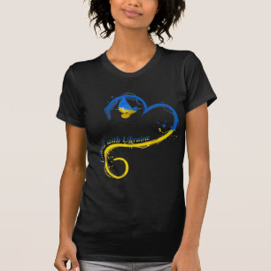 Ich stehe mit der Ukraine Dog Flag friedliche Ukra T-Shirt