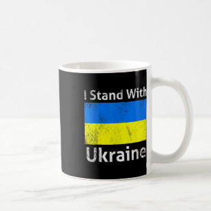 Ich stehe mit der Ukraine-Flagge Kostenloser Suppo Kaffeetasse