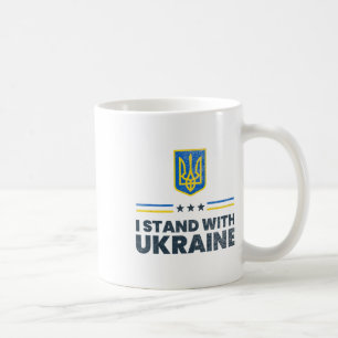 Ich stehe mit der Ukraine-Flagge - Ukrainische Fla Kaffeetasse