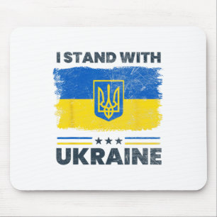 Ich stehe mit der Ukraine-Flagge - Ukrainische Fla Mousepad