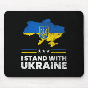 Ich stehe mit der Ukraine-Flagge - Ukrainische Fla Mousepad