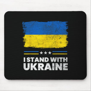 Ich stehe mit der Ukraine-Flagge - Ukrainische Fla Mousepad