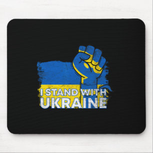 Ich stehe mit der Ukraine-Flagge - Ukrainische Fla Mousepad