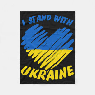 Ich stehe mit der Ukraine I Ukrainische Flagge Bla Fleecedecke
