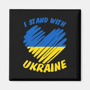 Ich stehe mit der Ukraine I Ukrainische Flagge Bla Magnet