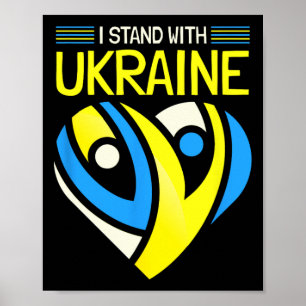 Ich stehe mit der Ukraine Ich stehe für Frieden An Poster