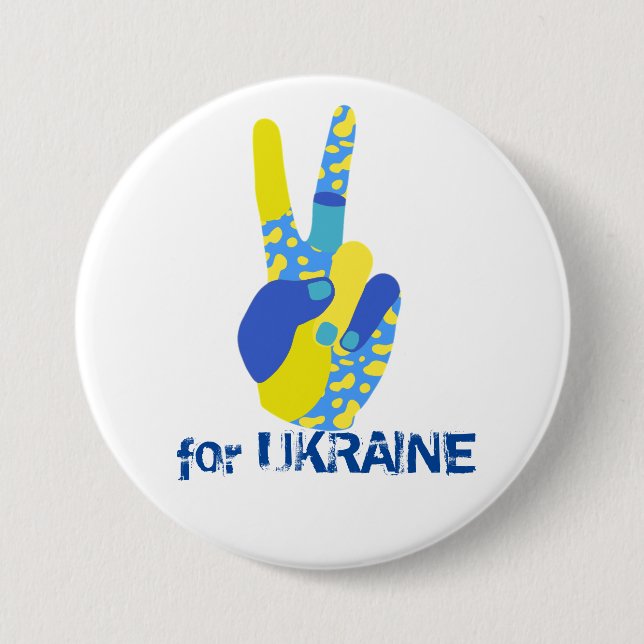 Ich stehe mit der Ukraine!!! Ich unterstütze die U Button (Vorderseite)
