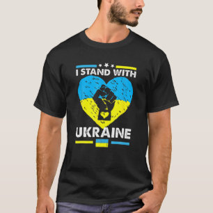 Ich stehe mit der Ukraine im Herzen der ukrainisch T-Shirt