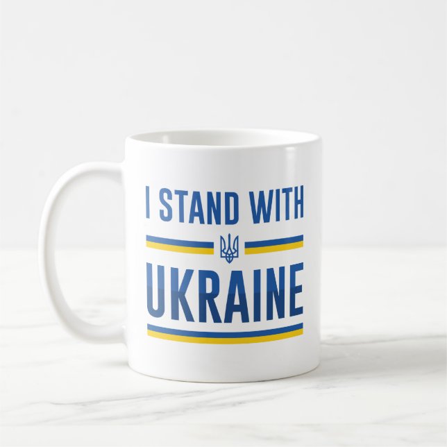 Ich stehe mit der Ukraine Kaffeetasse (Links)