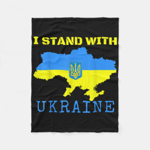Ich stehe mit der Ukraine Karte Ende ukrainische F Fleecedecke