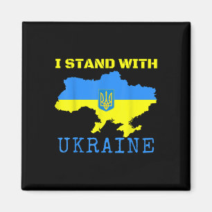 Ich stehe mit der Ukraine Karte Ende ukrainische F Magnet