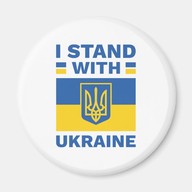 Ich stehe mit der Ukraine Magnet (Vorne)