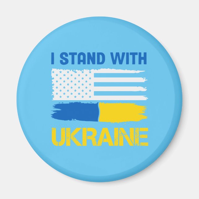 Ich stehe mit der Ukraine Magnet (Vorne)