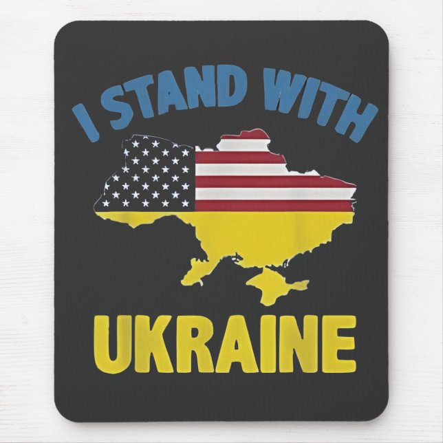 Ich stehe mit der Ukraine Mousepad (Vorne)