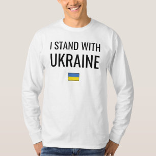 Ich stehe mit der Ukraine Nationale Flagge der U T-Shirt