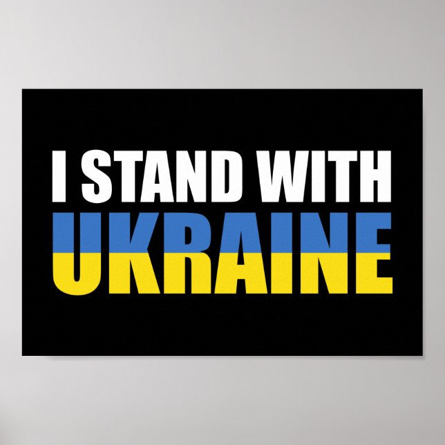 Ich stehe mit der Ukraine Poster (Vorne)