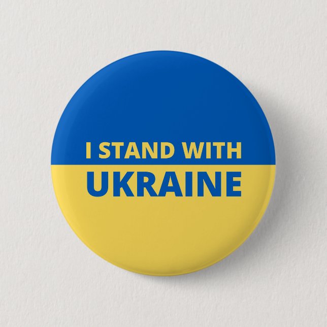 ICH STEHE MIT DER UKRAINE-SCHALTFLÄCHE BUTTON (Vorderseite)
