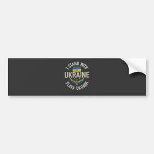 Ich stehe mit der Ukraine Slava Ukraini Autoaufkleber