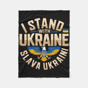 Ich stehe mit der Ukraine Slava Ukraini Ruhm der U Fleecedecke