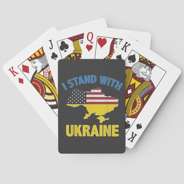 Ich stehe mit der Ukraine Spielkarten (Rückseite)