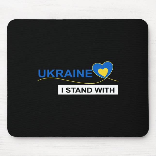 Ich stehe mit der Ukraine, Stopp Krieg Protest Ukr Mousepad (Vorne)