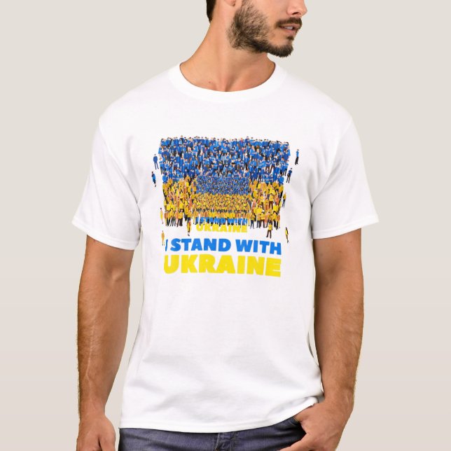 Ich stehe mit der Ukraine, stoppe den Krieg in der T-Shirt (Vorderseite)