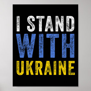 Ich stehe mit der Ukraine, stoppt Putin, stoppt de Poster
