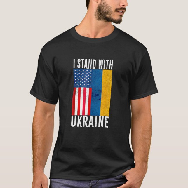Ich stehe mit der Ukraine Su Pay UKRAINE Ukr Ainia T-Shirt (Vorderseite)